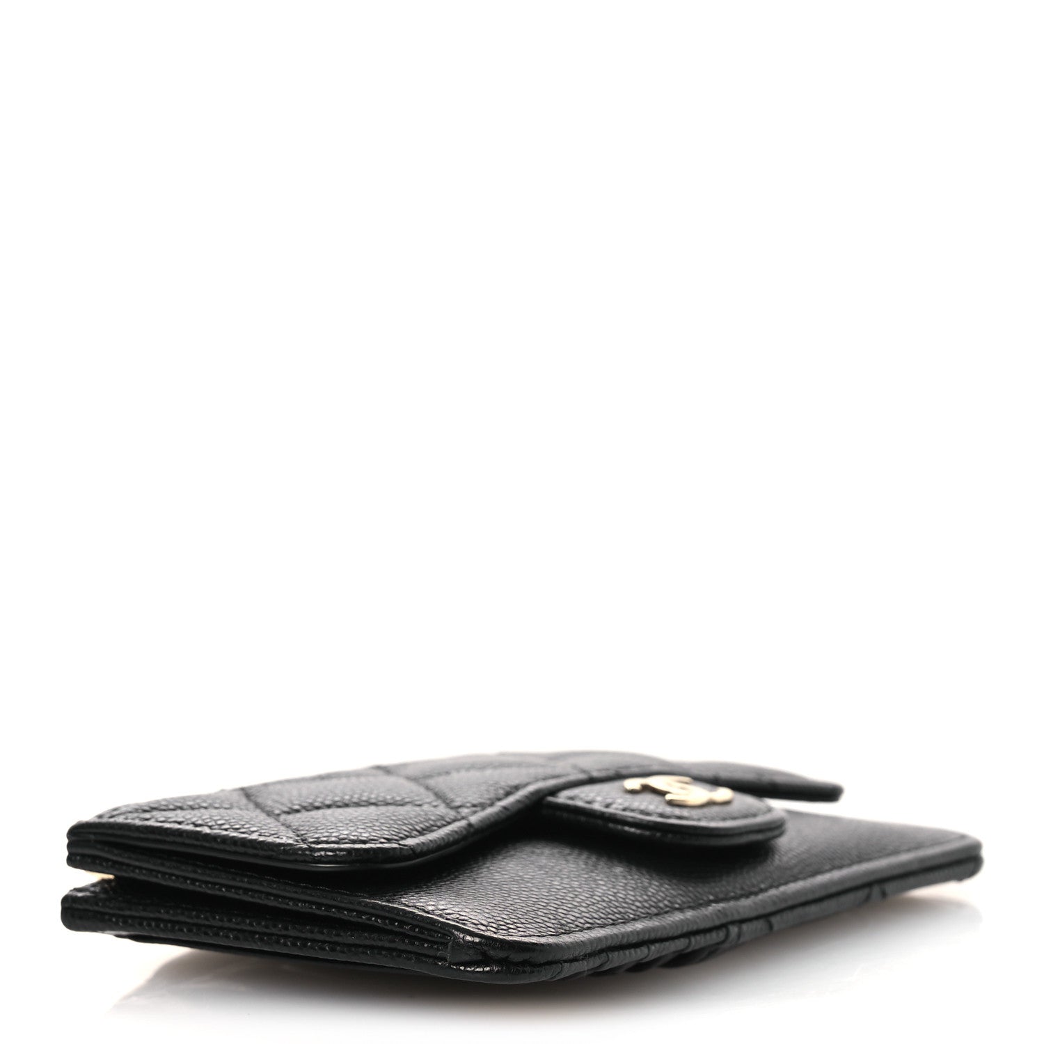 Chanel Caviar Quilted Flap Zip Card Holder Black 4 of 8