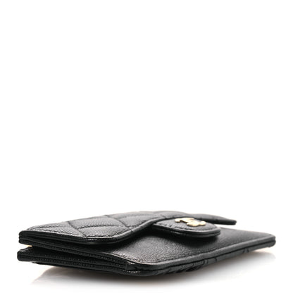 Chanel Caviar Quilted Flap Zip Card Holder Black 4 of 8
