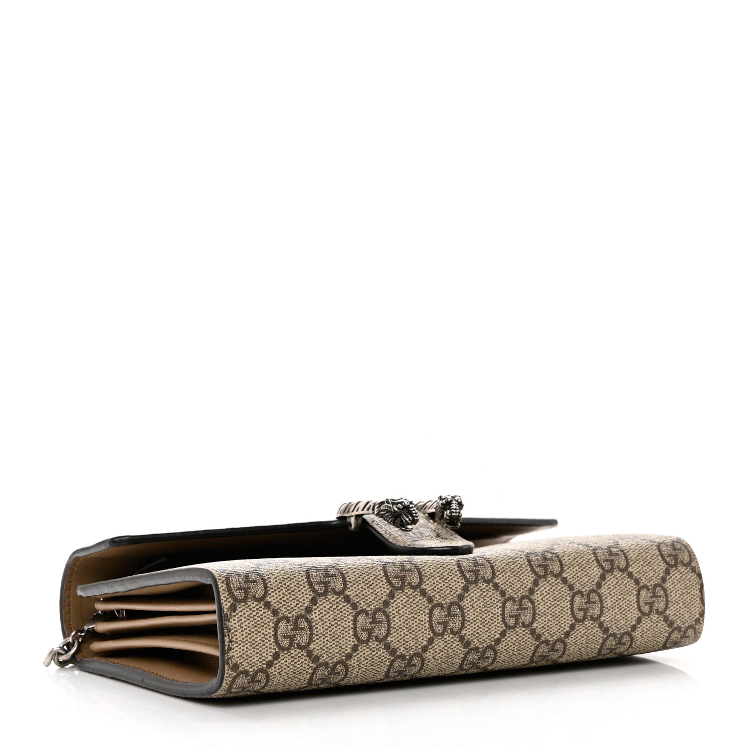 Gucci GG Supreme Monogram Mini Dionysus Chain Wallet Beige Taupe 4 of 10