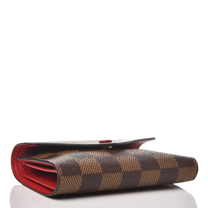 Louis Vuitton Damier Ebene Victorine Wallet Red 4 of 7