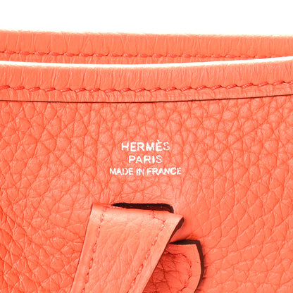 Hermes Taurillon Clemence Amazone Evelyne TPM Orange Poppy Bleu Saint Cyr 6 of 10