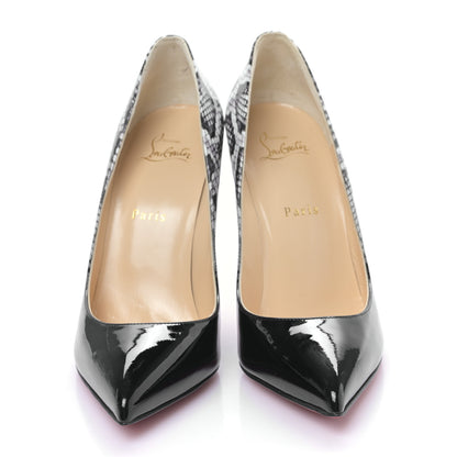 Christian Louboutin Patent Degrade Snakeskin Printed Pigalle Follies 100 Pumps 40 Black Roccia 2 of 8