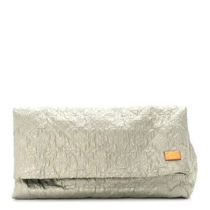 Louis Vuitton Jacquard Quilted Monogram Limelight Clutch GM Perle 1 of 8