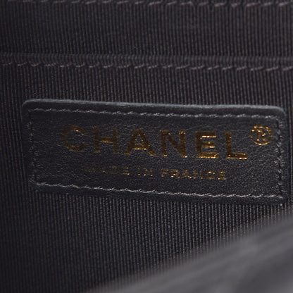 Chanel Calfskin Chevron Quilted Statement Flap Black 7 of 8