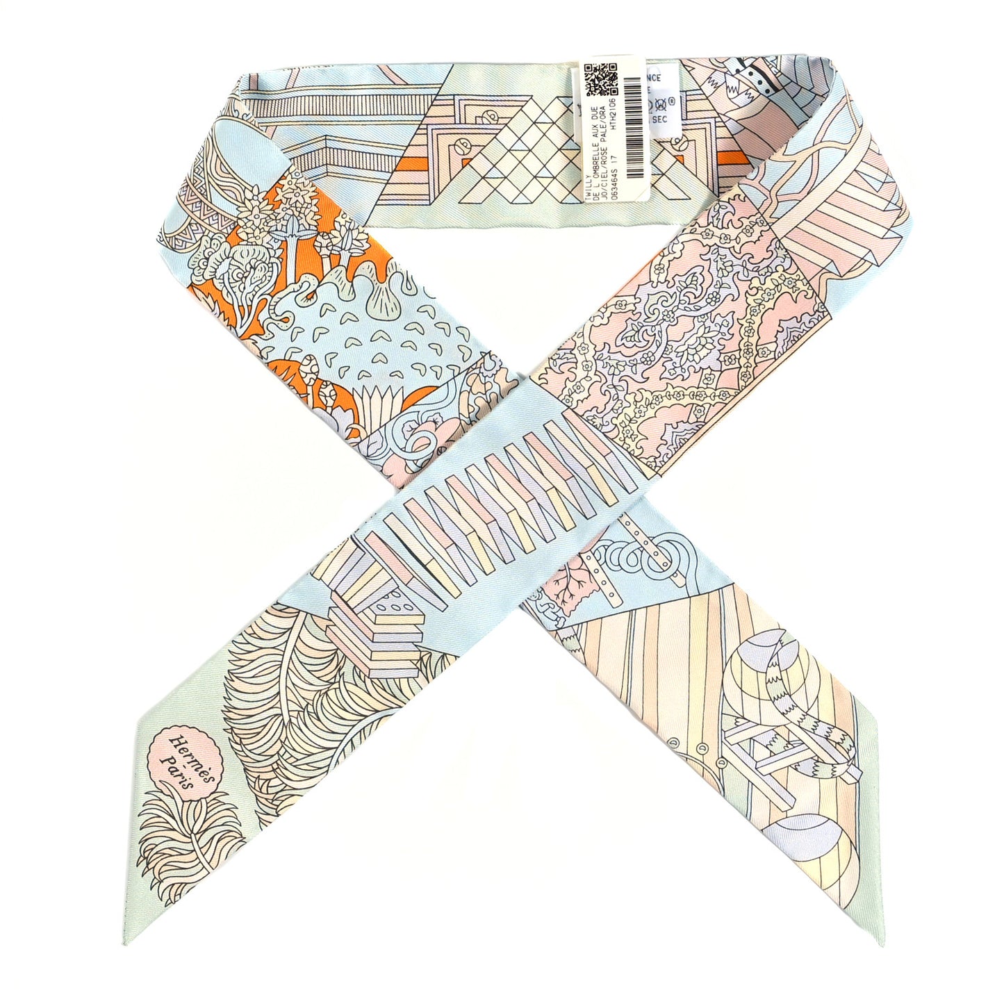 Silk De l'Ombrelle Aux Duels Twilly Ciel Rose Pale Orange