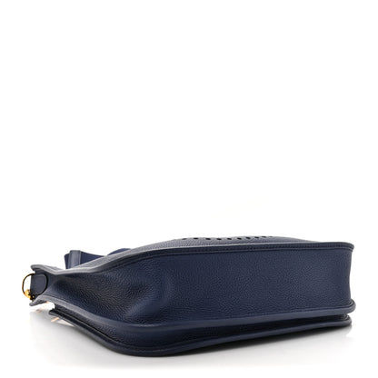 Hermes Taurillon Clemence EVELYNE III PM Bleu Encre 4 of 11