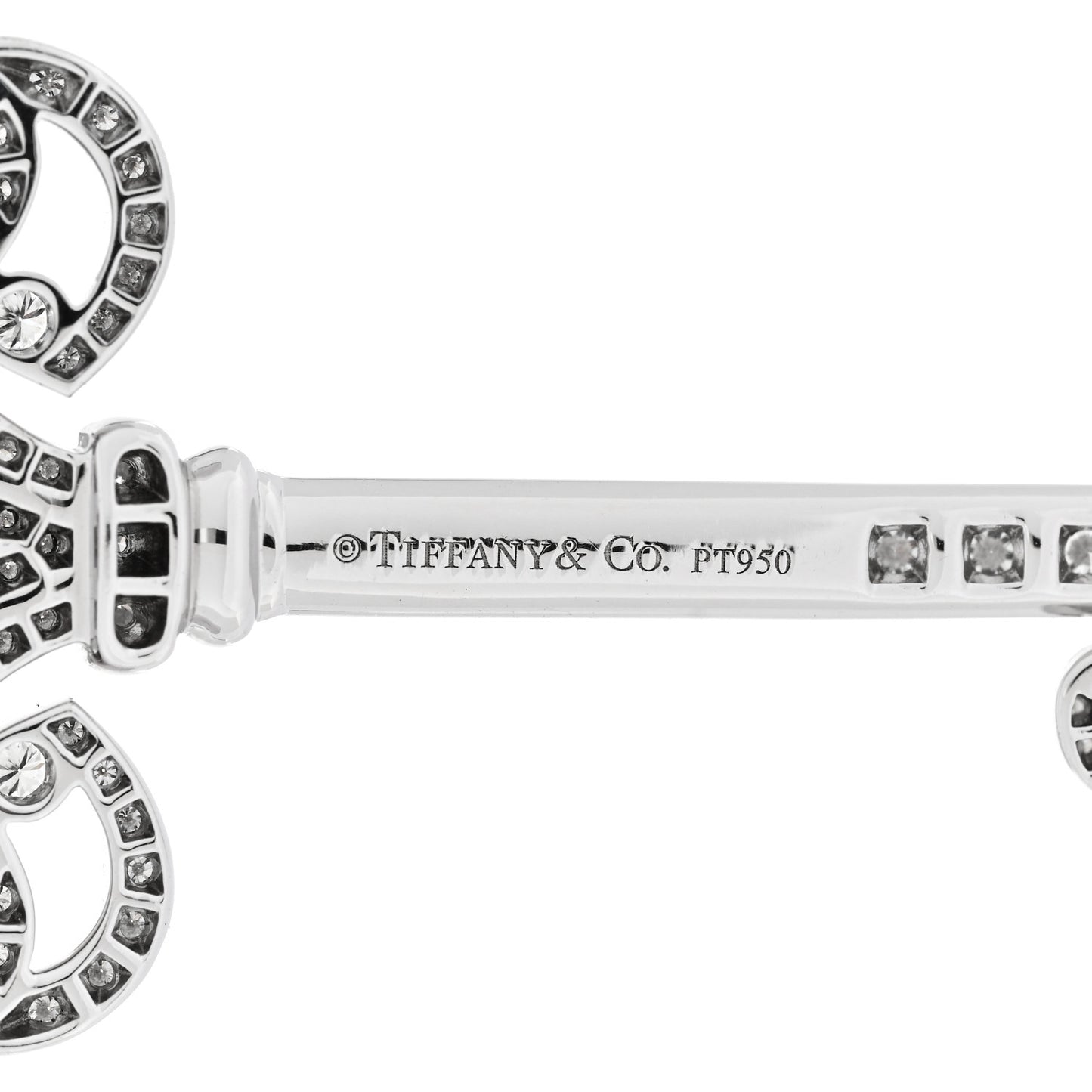 Platinum Diamond Enchant Heart Key Pendant