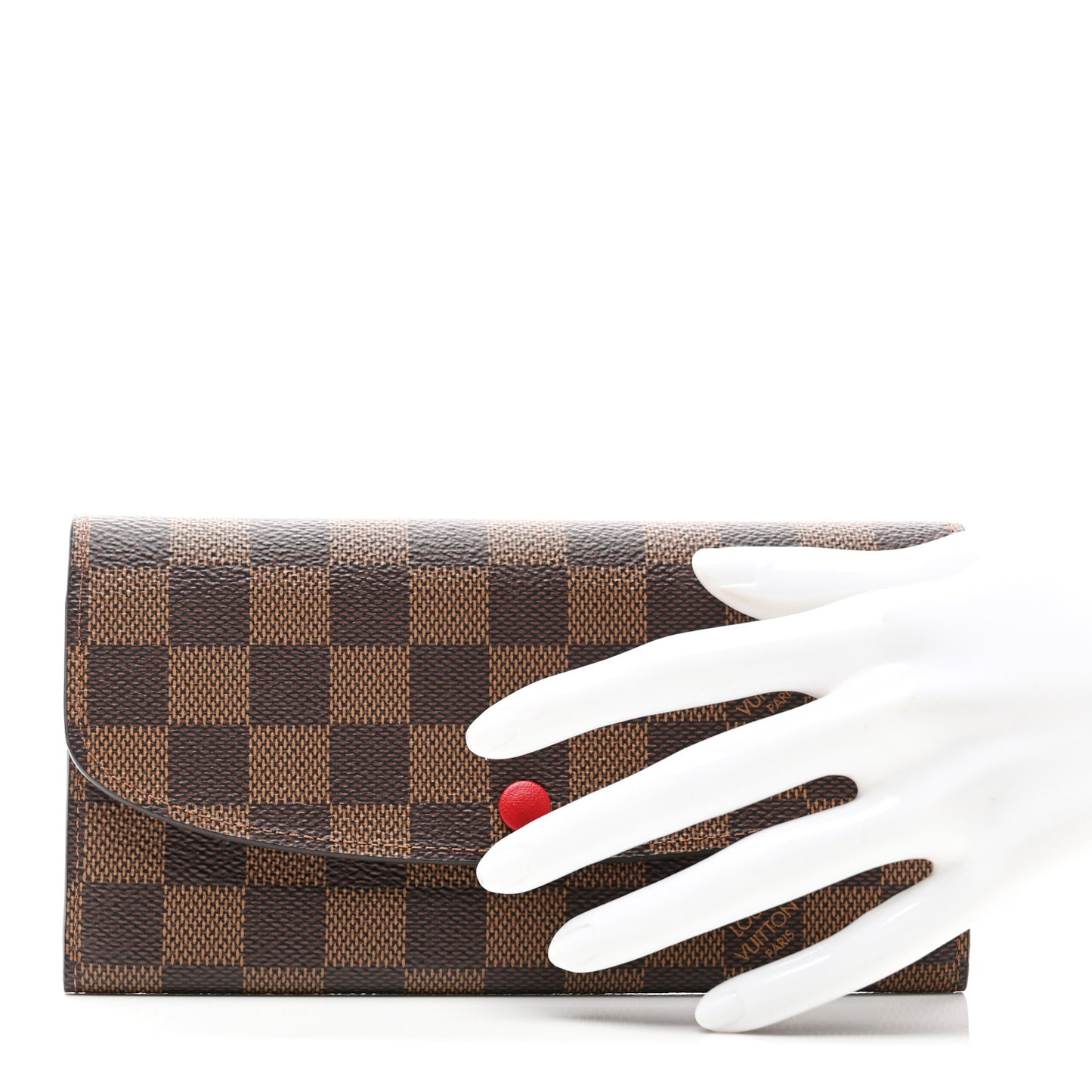 Damier Ebene Emilie Wallet Red