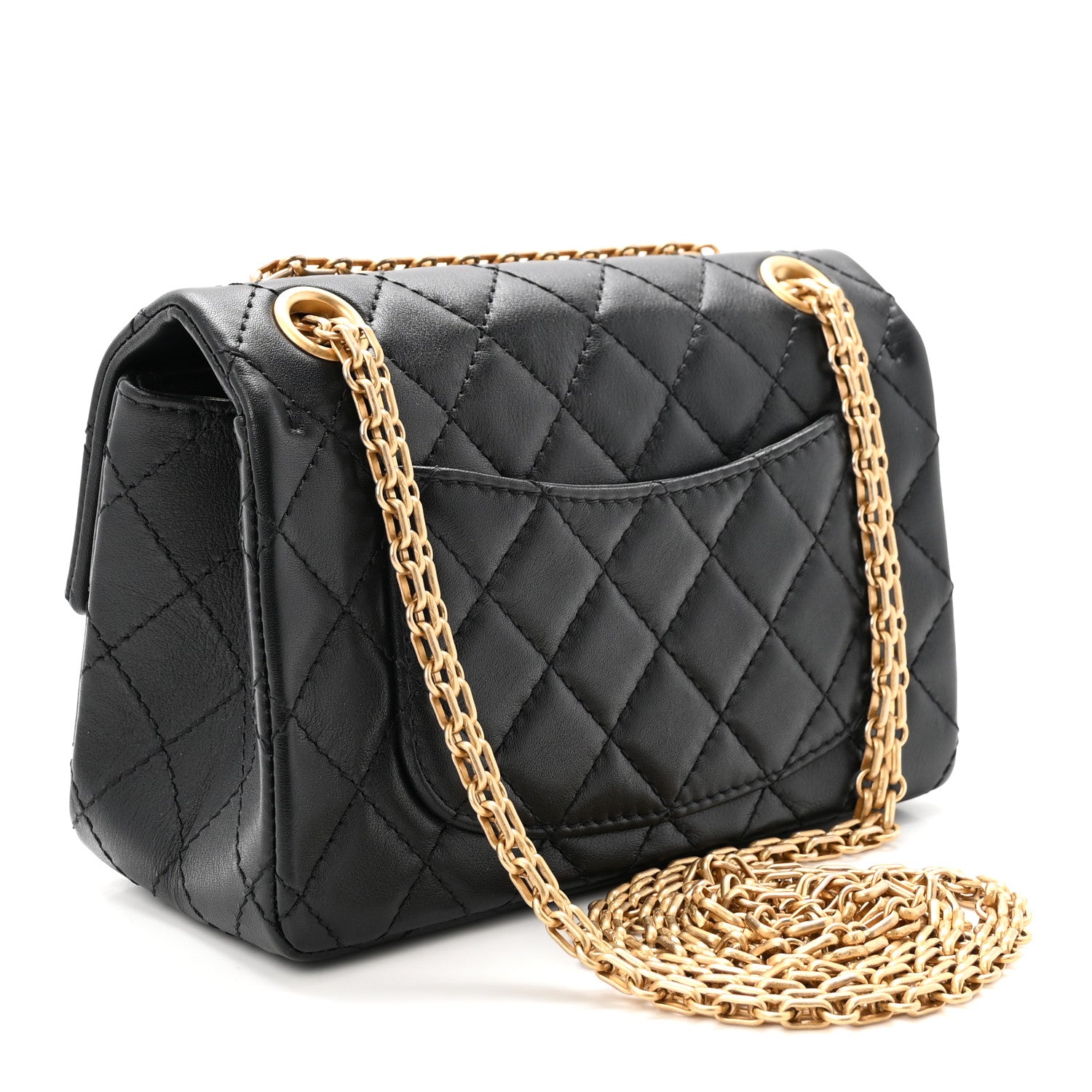 Chanel Aged Calfskin Quilted 2.55 Reissue Mini Flap Black 3 of 11