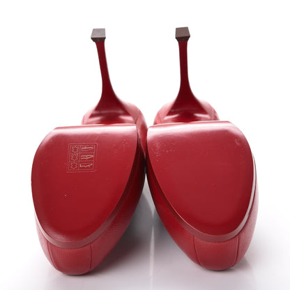 Saint Laurent Vernigolf Tribtoo Platform 80 Pumps 37.5 Rouge Orient 5 of 9