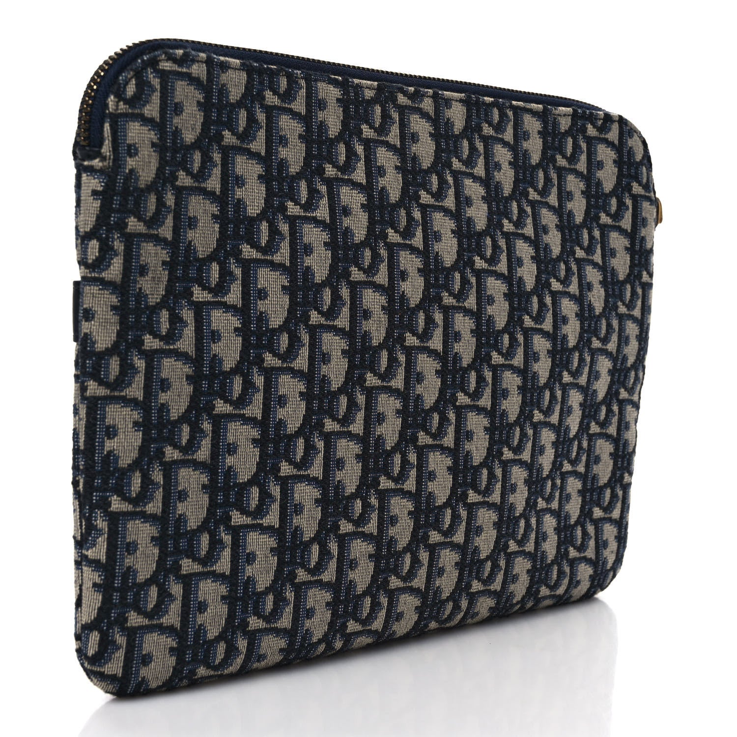 Christian Dior Oblique Pouch Clutch Blue 3 of 7