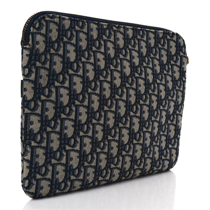 Christian Dior Oblique Pouch Clutch Blue 3 of 7