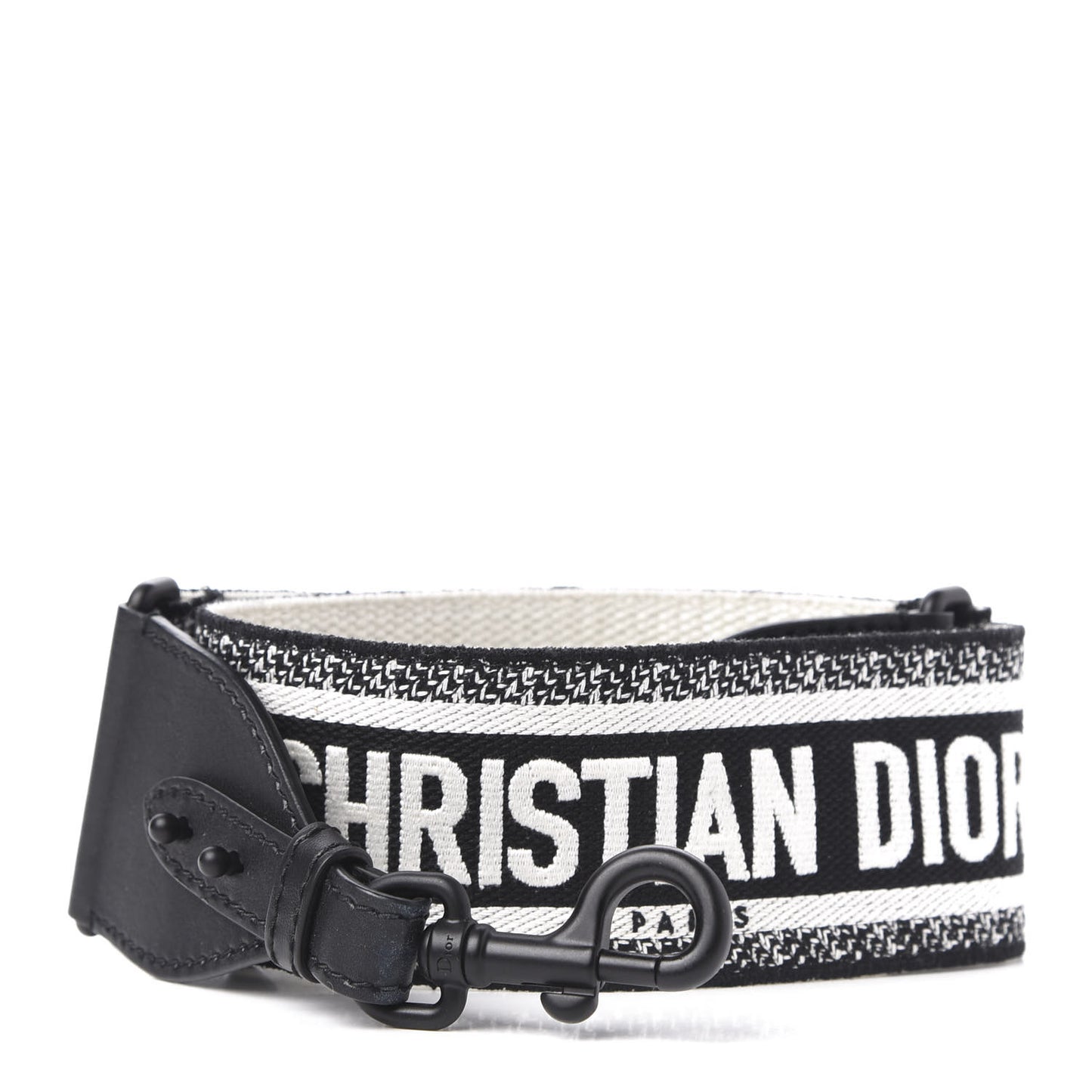 Canvas Embroidered Shoulder Strap Black Ultramatte