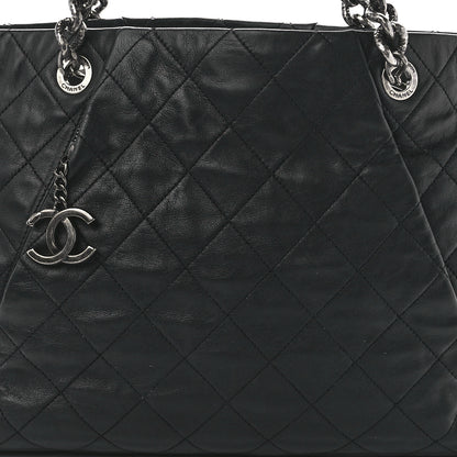 Chanel Calfskin Quilted Large Coco Pleats Tote Black 7 of 10