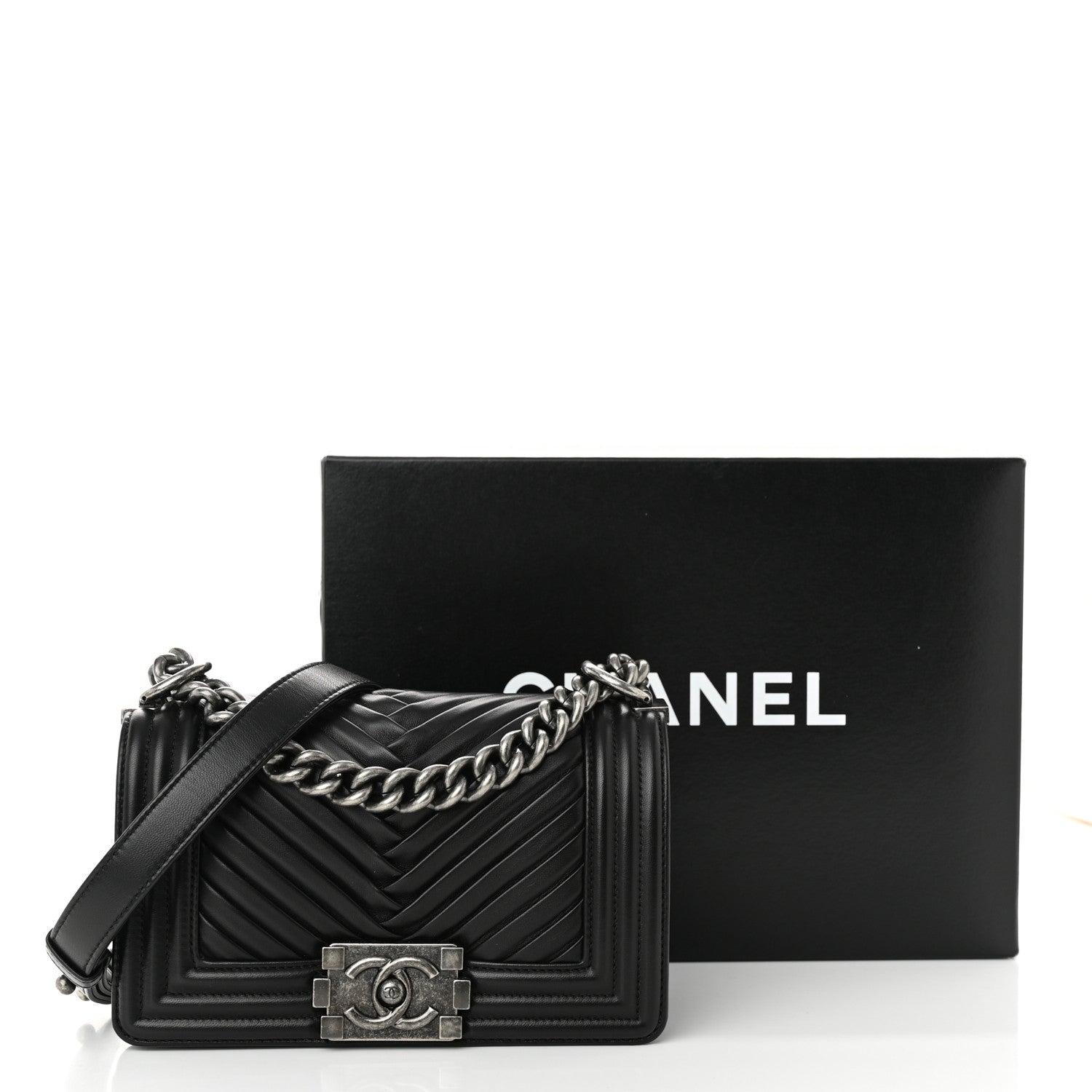 Chanel Lambskin Pleated Small Boy Flap Black 11 of 11