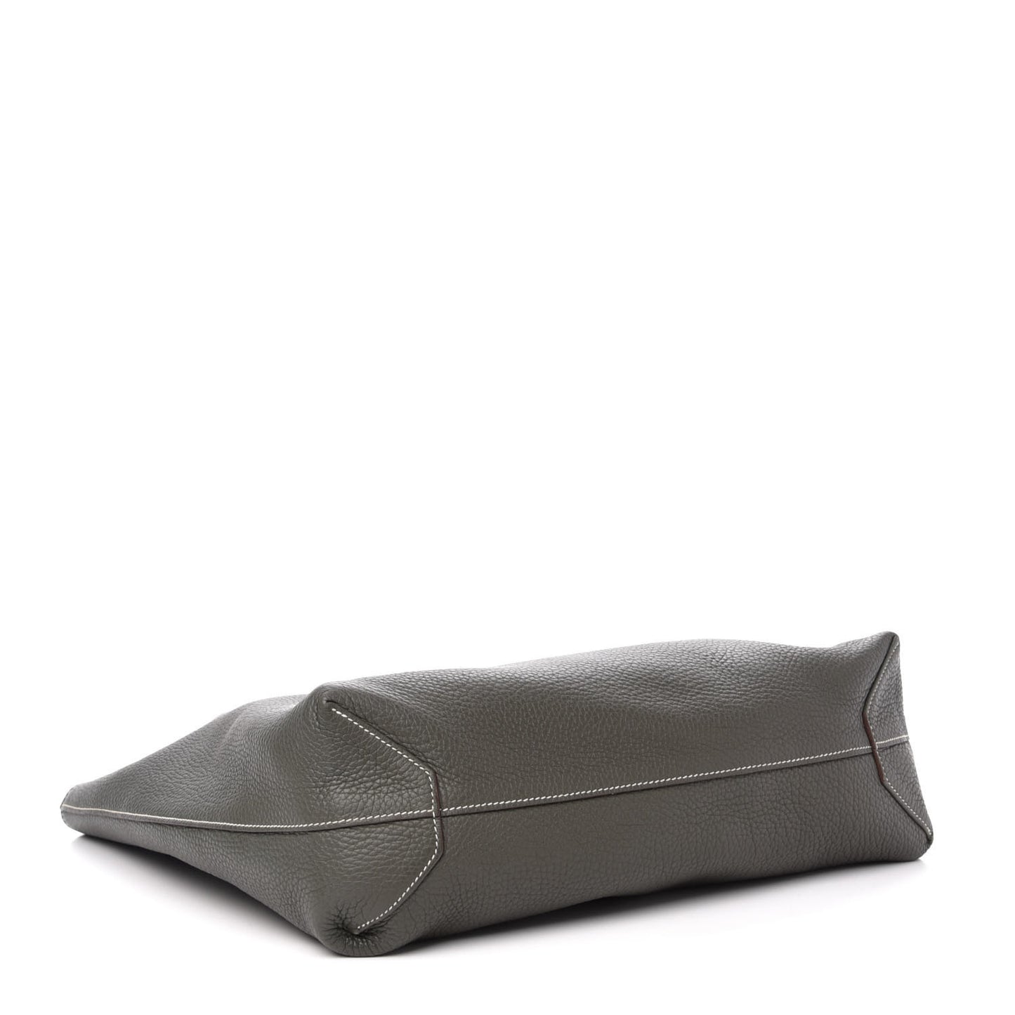 Taurillon Clemence Double Sens 36 Reversible Tote Etoupe Etain