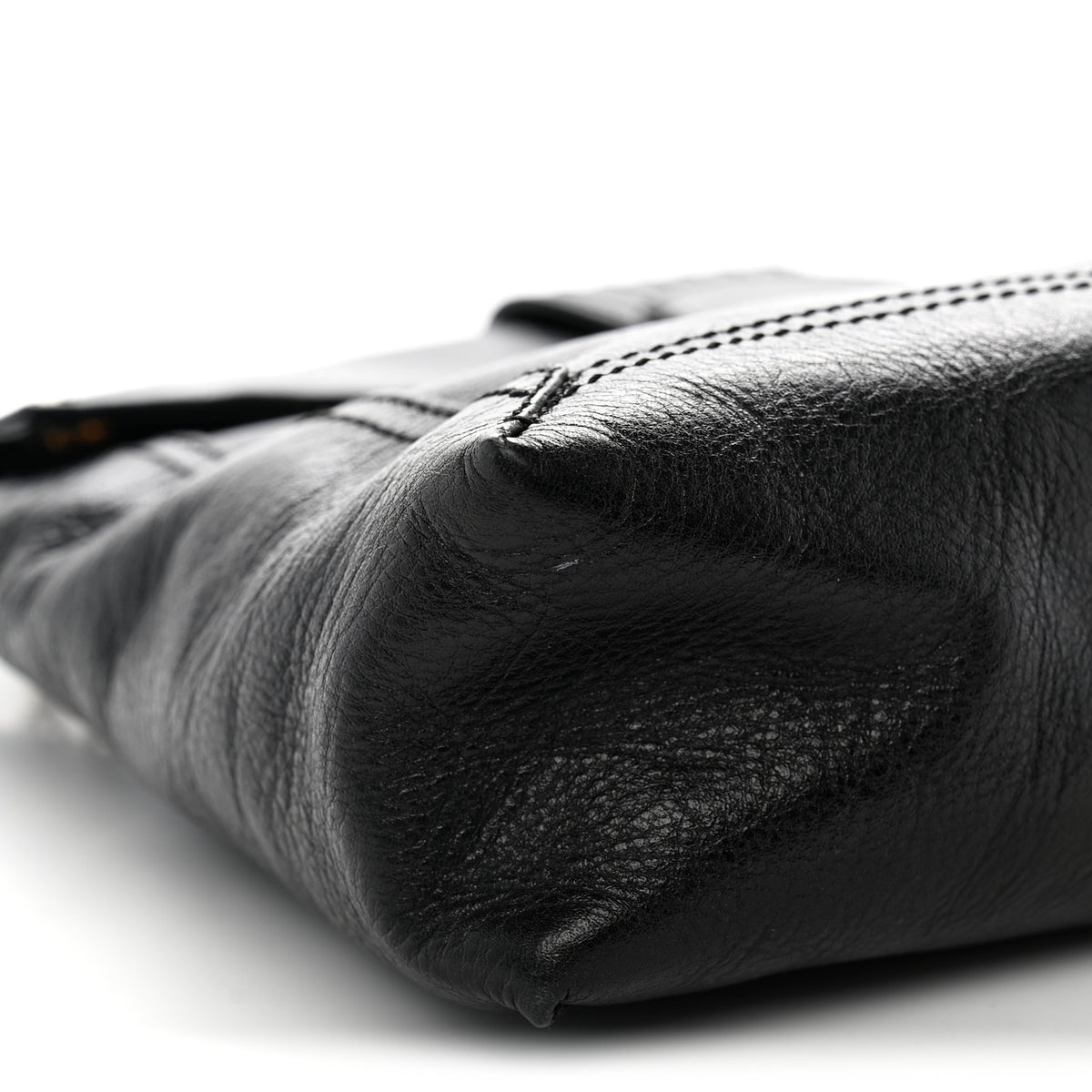 Fendi Vitello Acqua Maxi Baguette Shoulder Bag Black 8 of 10