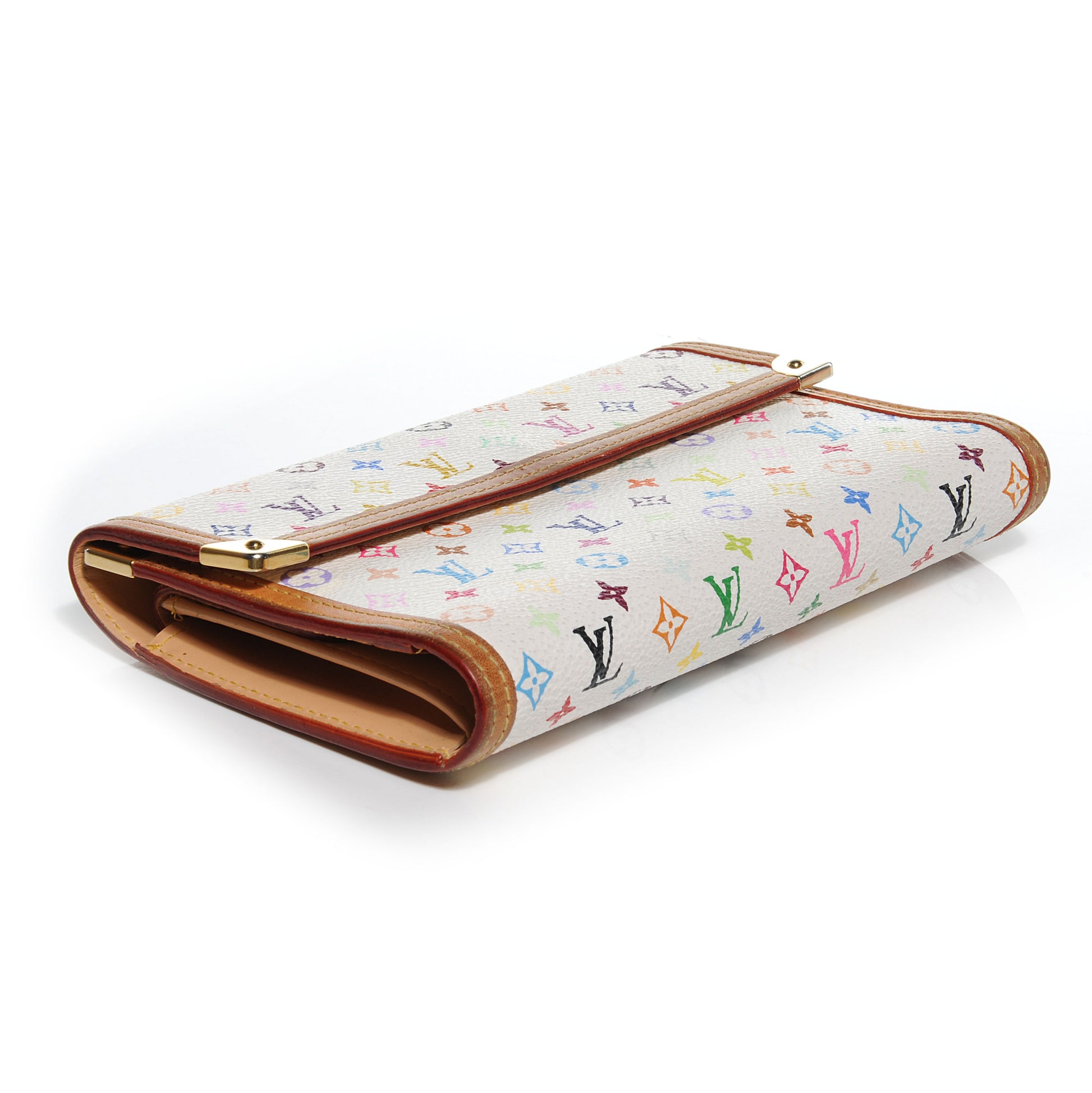 Louis Vuitton Monogram Multicolor Porte Tresor International Wallet White 4 of 7