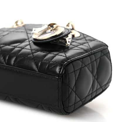 Christian Dior Lambskin Cannage Micro Lady D-Joy Black 10 of 11