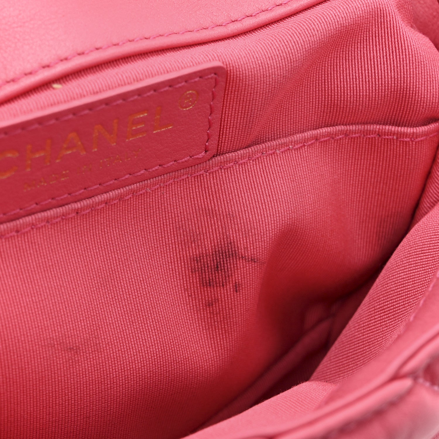 Chanel Calfskin Quilted Mini Square Bubbly Flap Pink 11 of 11