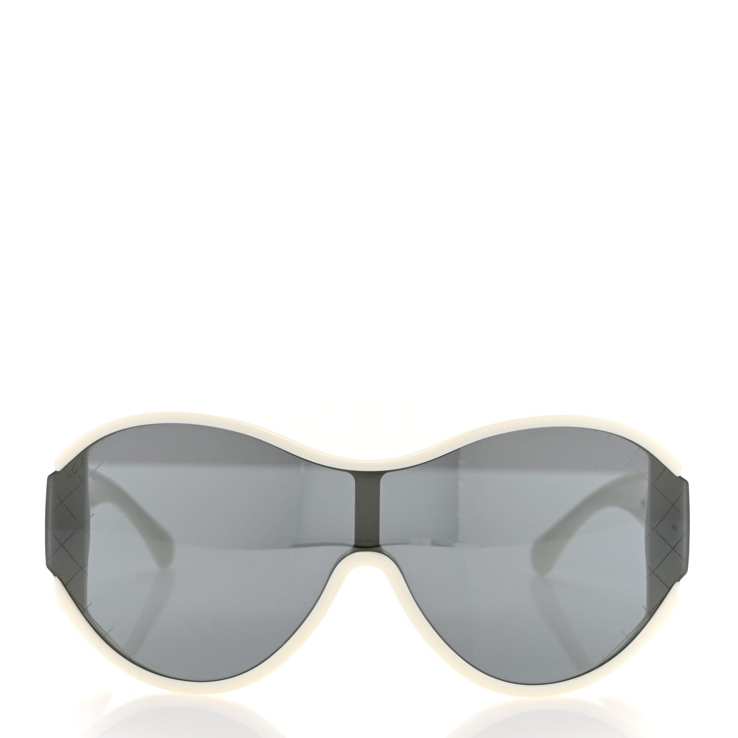 Acetate Mirror Shield Sunglasses 71476A White