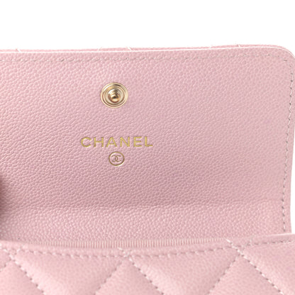 Chanel Caviar Quilted Studded CC Flap Card Holder Light Pink 6 of 10