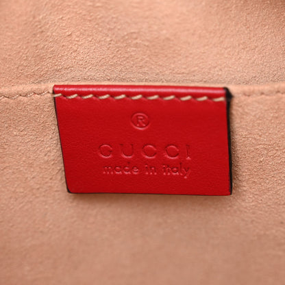 Gucci Calfskin Matelasse Small GG Marmont Chain Shoulder Bag Hibiscus Red 6 of 10
