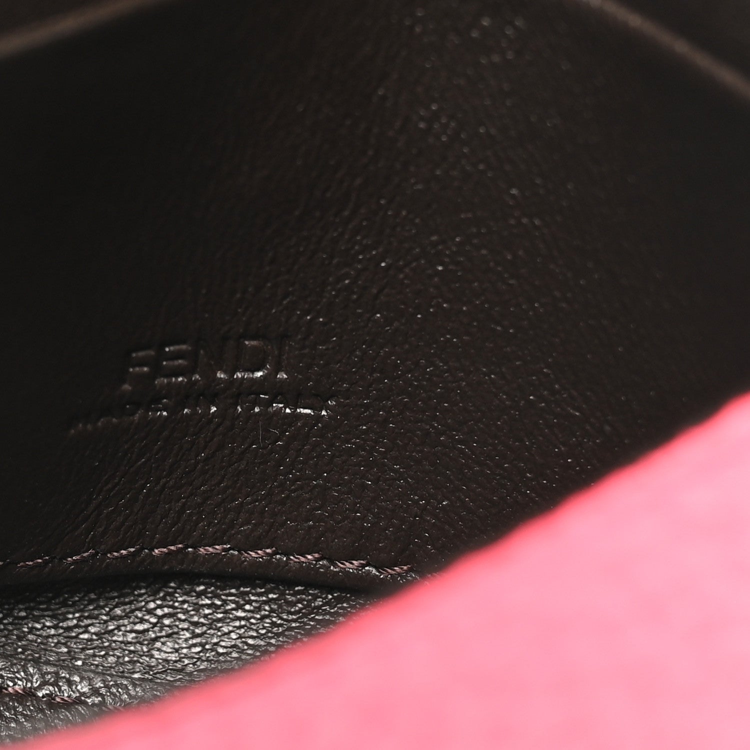 Fendi Cuoio Romano Micro Baguette Charm Rosa Fluo 6 of 9