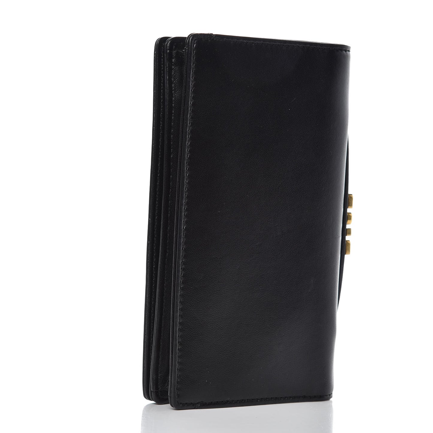 Lambskin Embroidered Le Diable Tarot Pouch Clutch Black