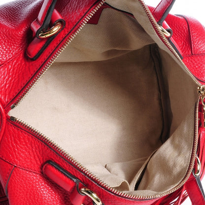 Gucci Pebbled Calfskin Medium Soho Boston Red 5 of 7