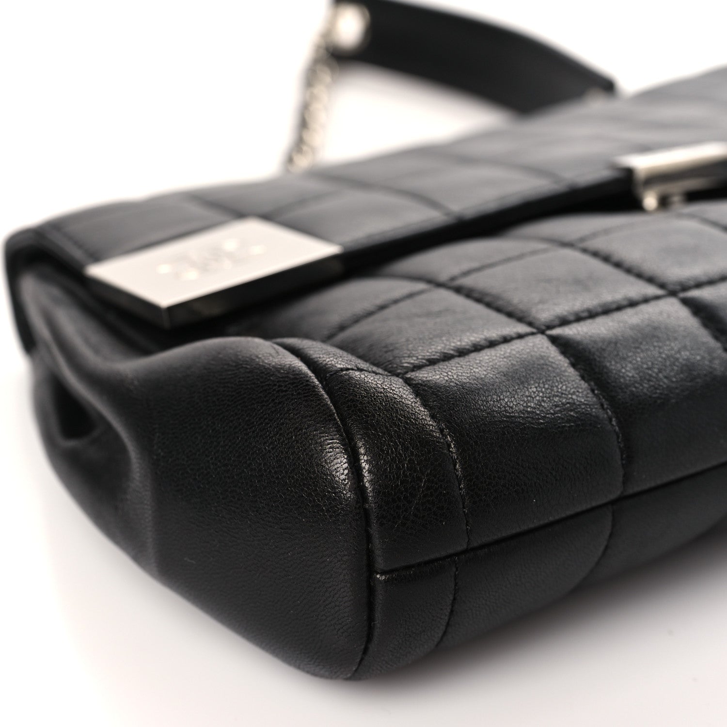 Chanel Lambskin Quilted Chocolate Bar Chain Flap Black 8 of 9