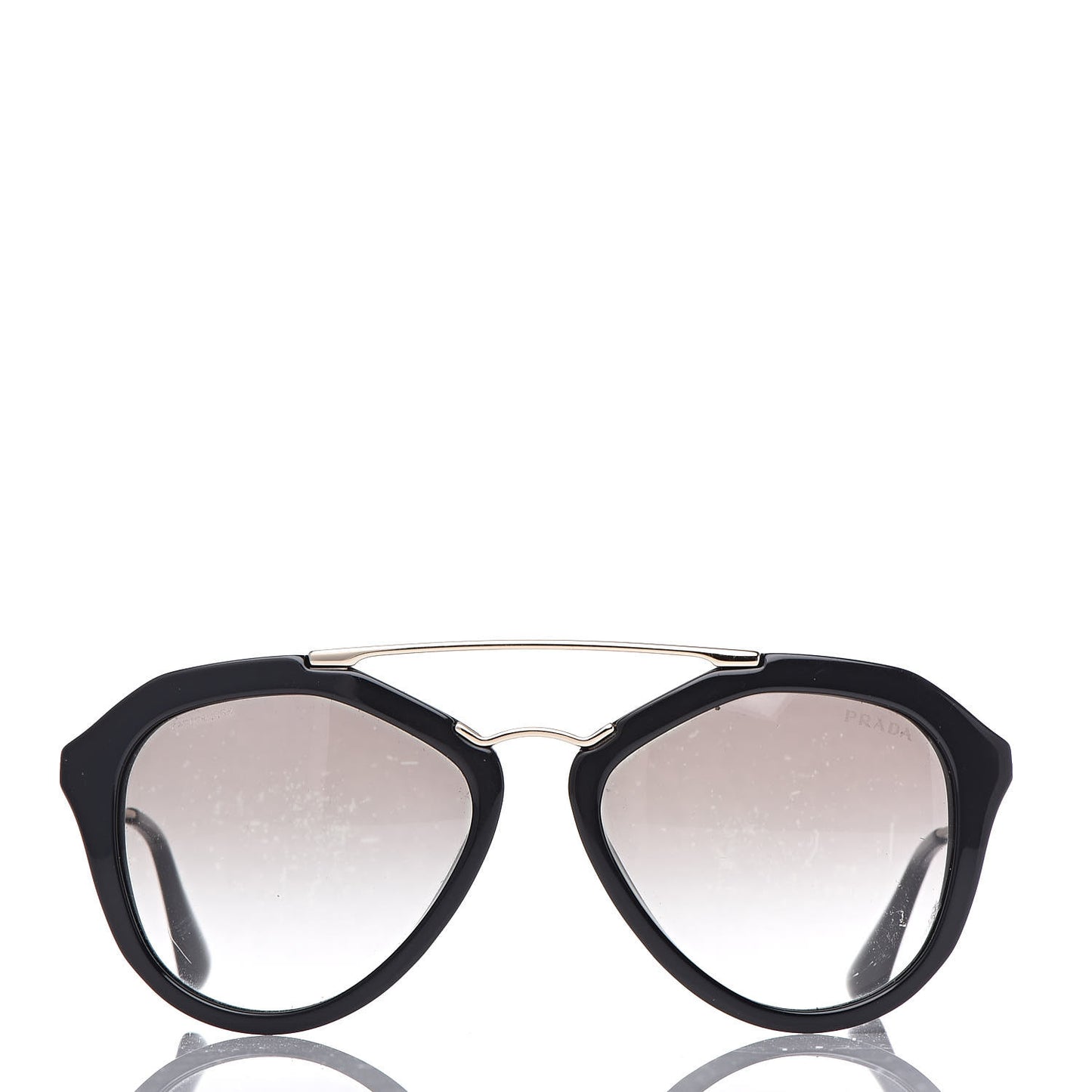 Acetate Metal Cinema Sunglasses SPR 12Q Black