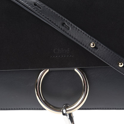 Chloe Suede Calfskin Small Faye Shoulder Bag Black 10 of 10