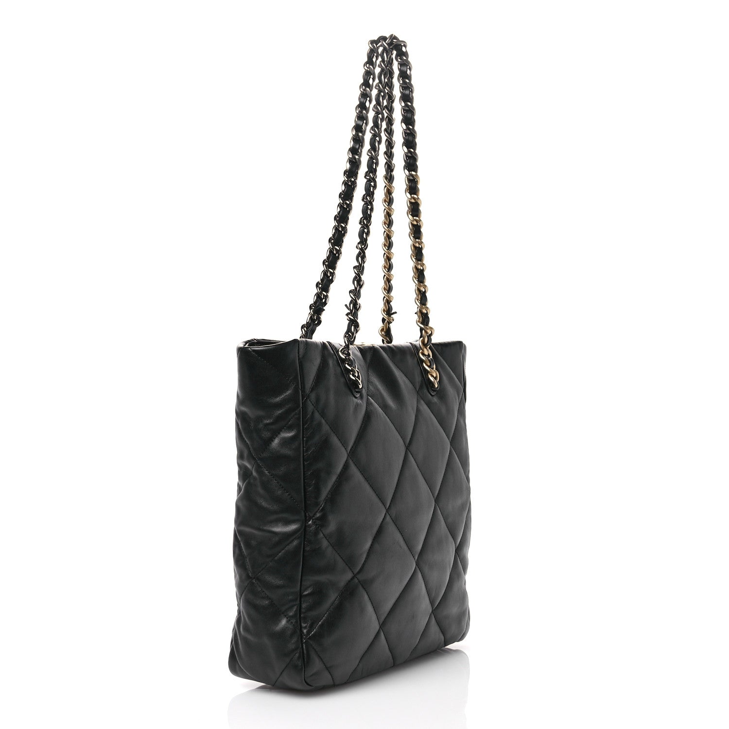 Chanel Lambskin Quilted Chanel 19 Shopping Bag Black 3 of 10