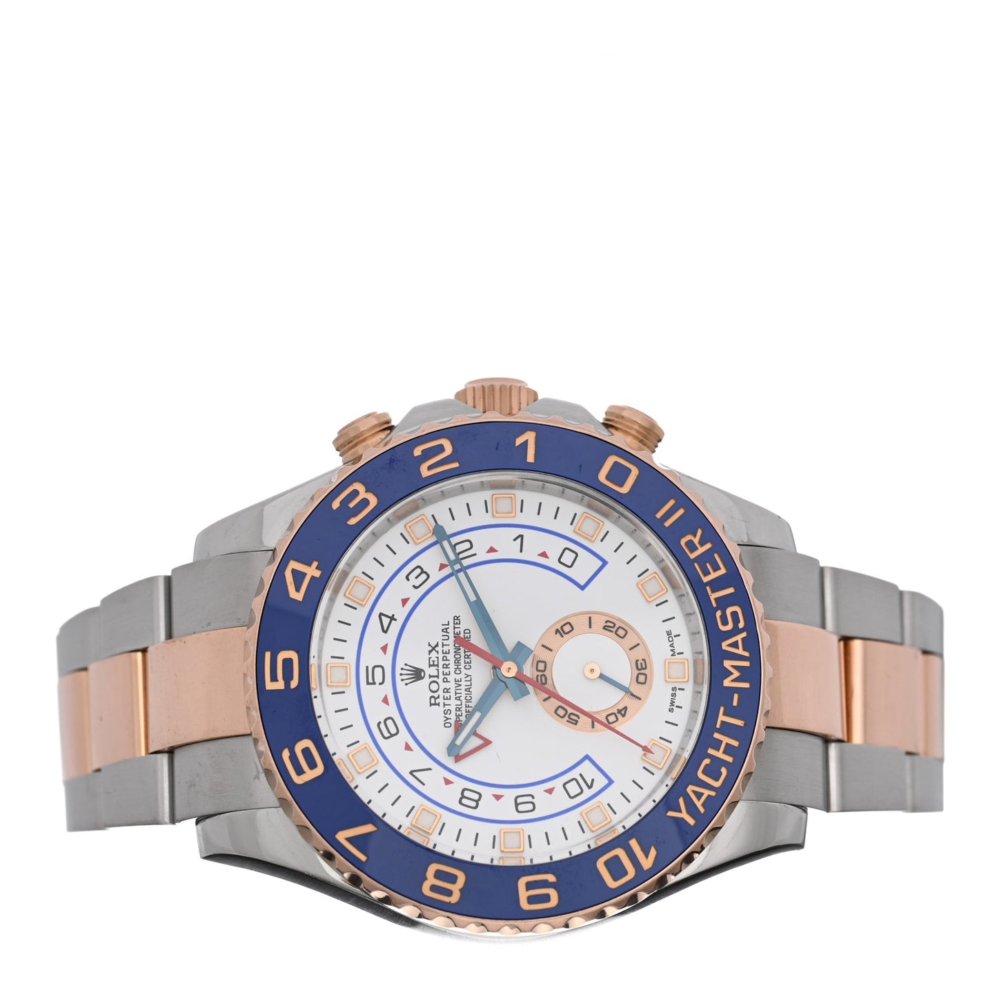 Stainless Steel 18K Everose Gold 44mm Yacht-Master II Watch White 116681