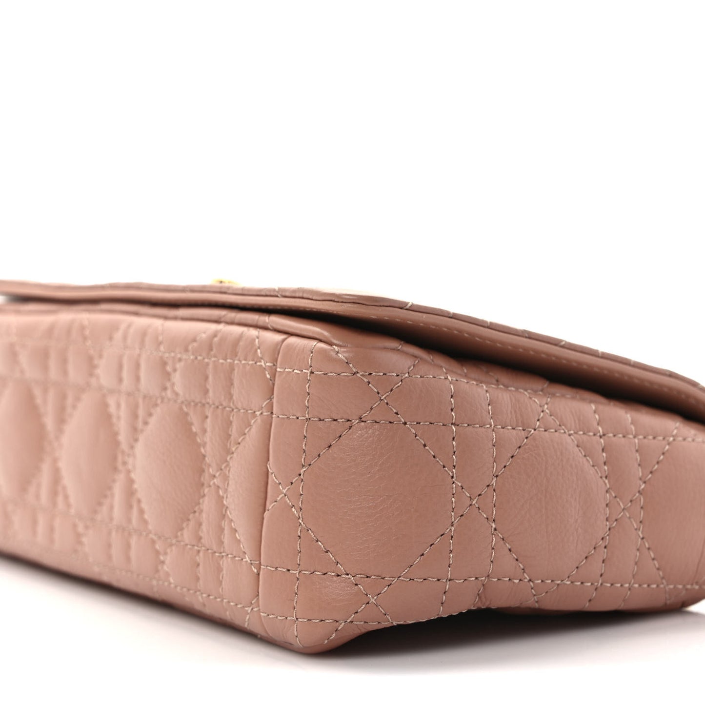 Calfskin Cannage Small Caro Bag Rose De Vents