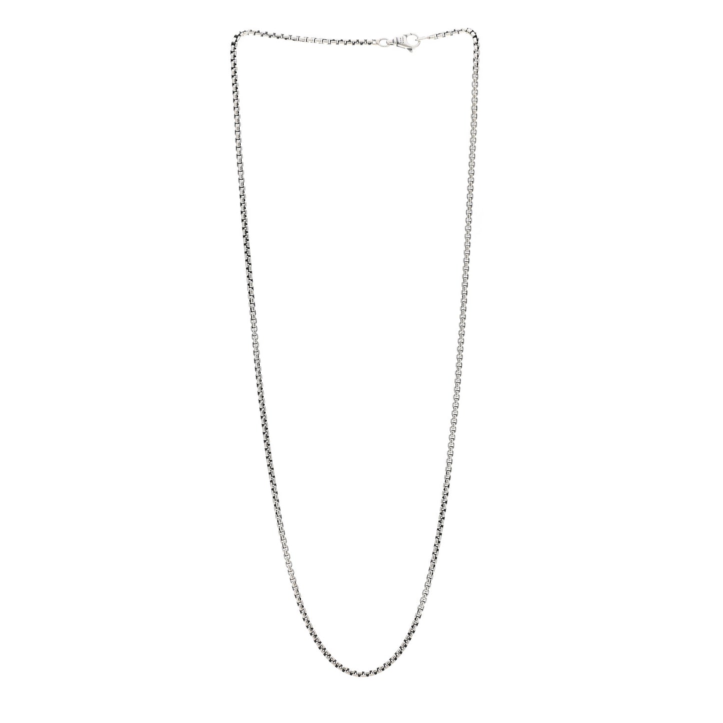 Sterling Silver 1.7mm Baby Box Chain Necklace 24"