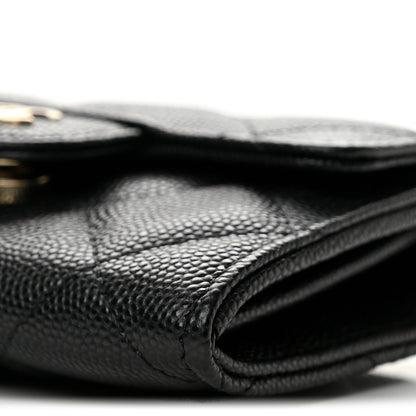 Chanel Caviar Quilted Flap Card Holder On Chain Black 11 of 13
