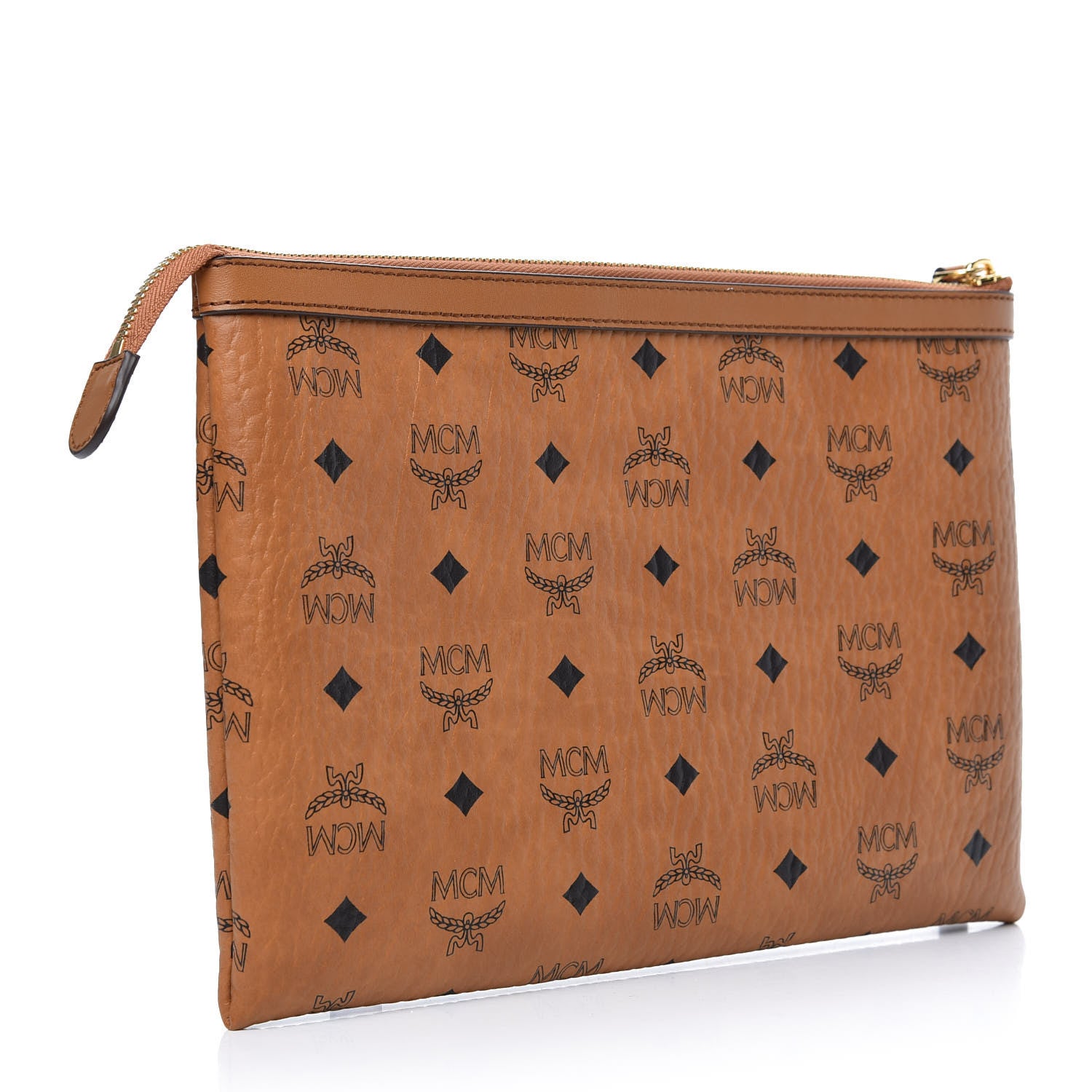 MCM Visetos Mini Pouch Cognac 3 of 6