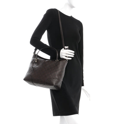 Gucci Guccissima Medium Bree Foldover Tote Chocolate 2 of 8