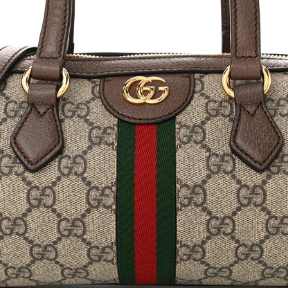 Gucci GG Supreme Monogram Web Small Ophidia Boston Bag Beige New Acero 8 of 10