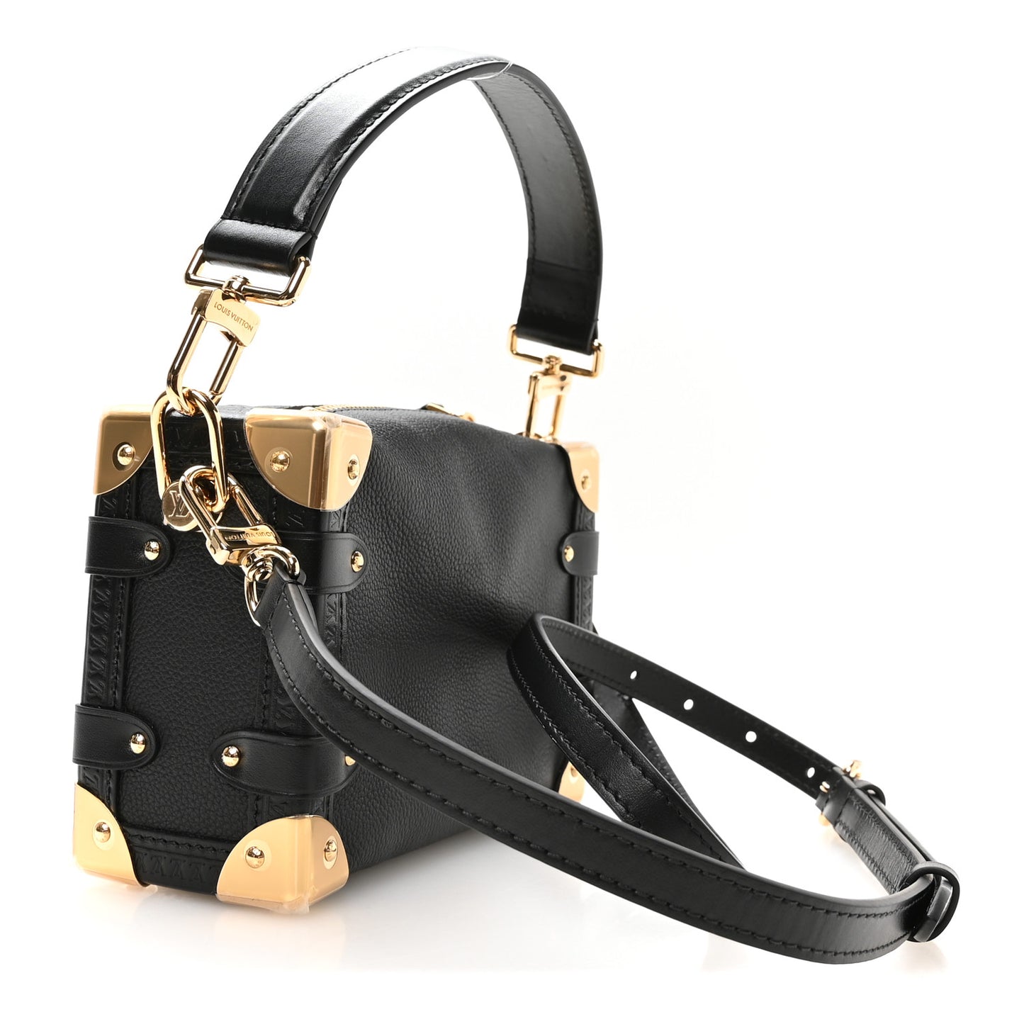 Grained Calfskin Side Trunk PM Black