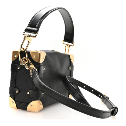 Louis Vuitton Grained Calfskin Side Trunk PM Black 3 of 10