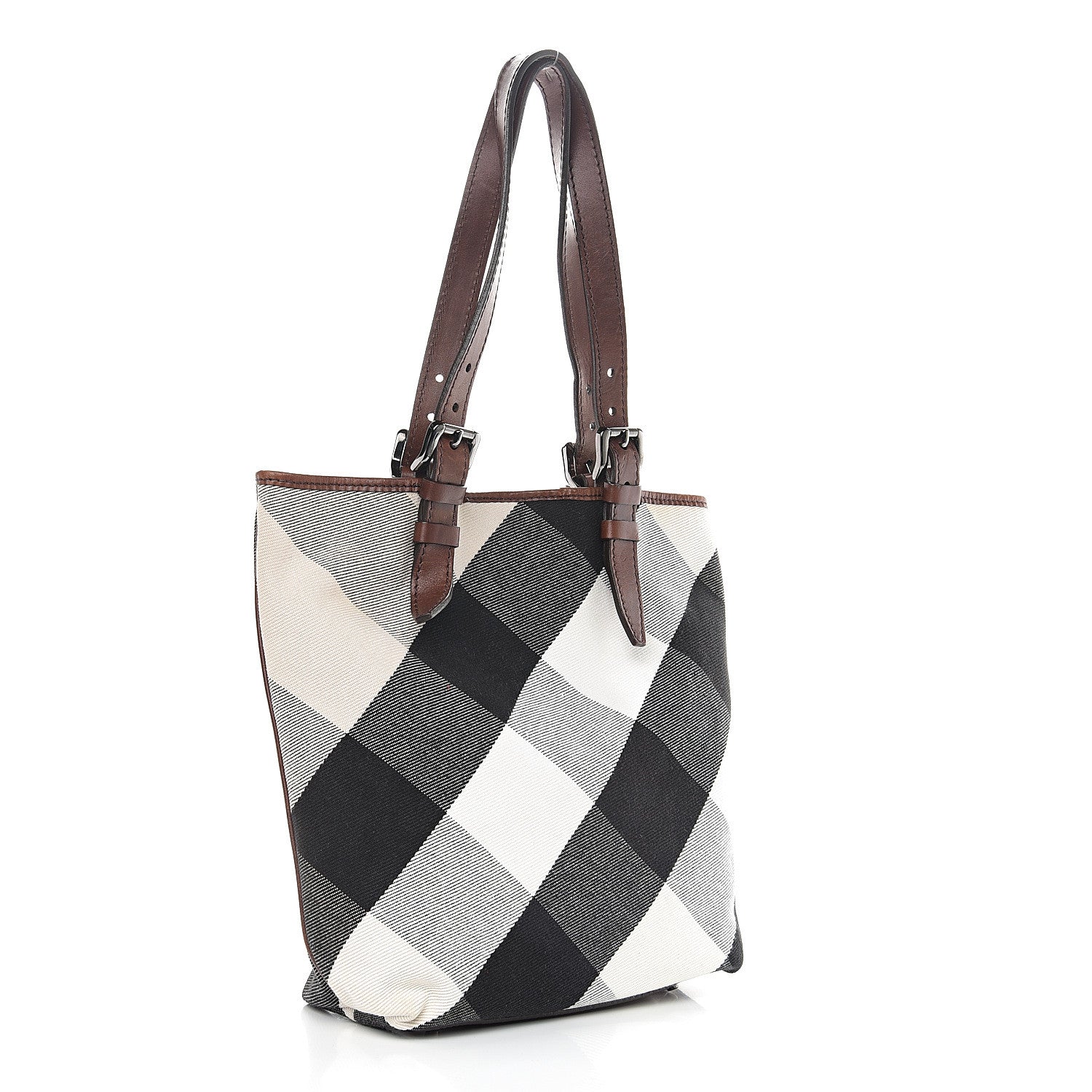 Burberry Canvas Mega Check Print Tote Beige 2 of 12