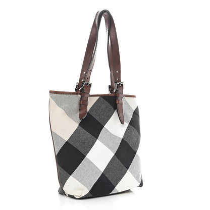 Burberry Canvas Mega Check Print Tote Beige 2 of 12