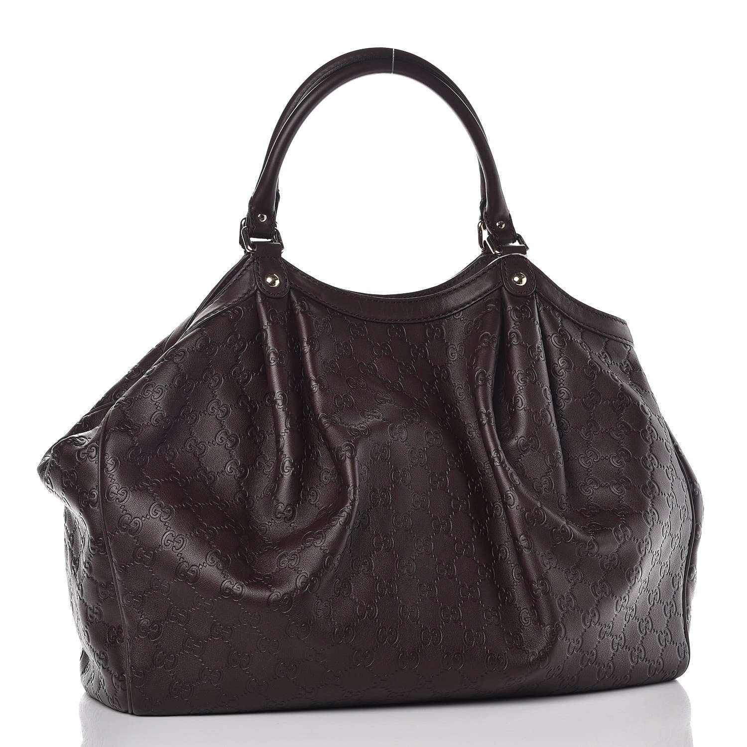 Gucci Guccissima Signature Large Sukey Tote Chocolate 3 of 9