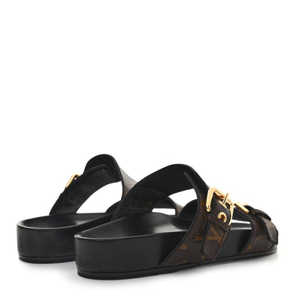 Louis Vuitton Monogram Bom Dia Mule Sandals 36 Black 4 of 8