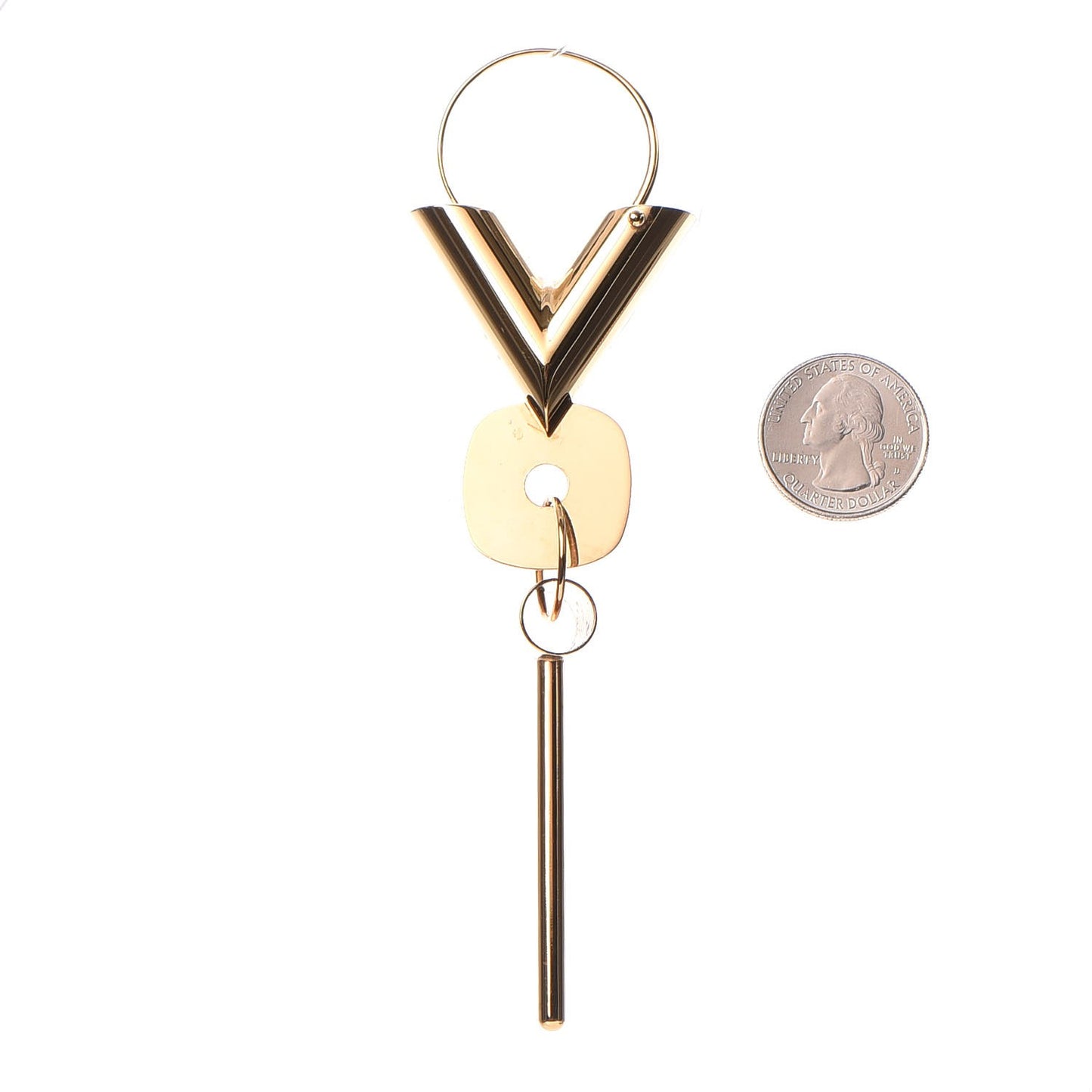 Essential V Single Hoop Earring Gold