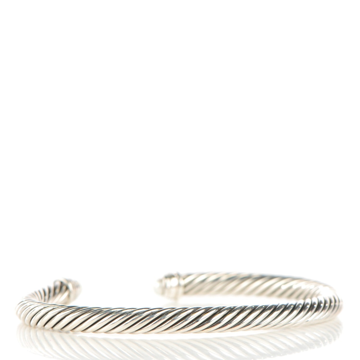 David Yurman Sterling Silver Diamond Pearl 5mm Cable Classics Bracelet 3 of 4