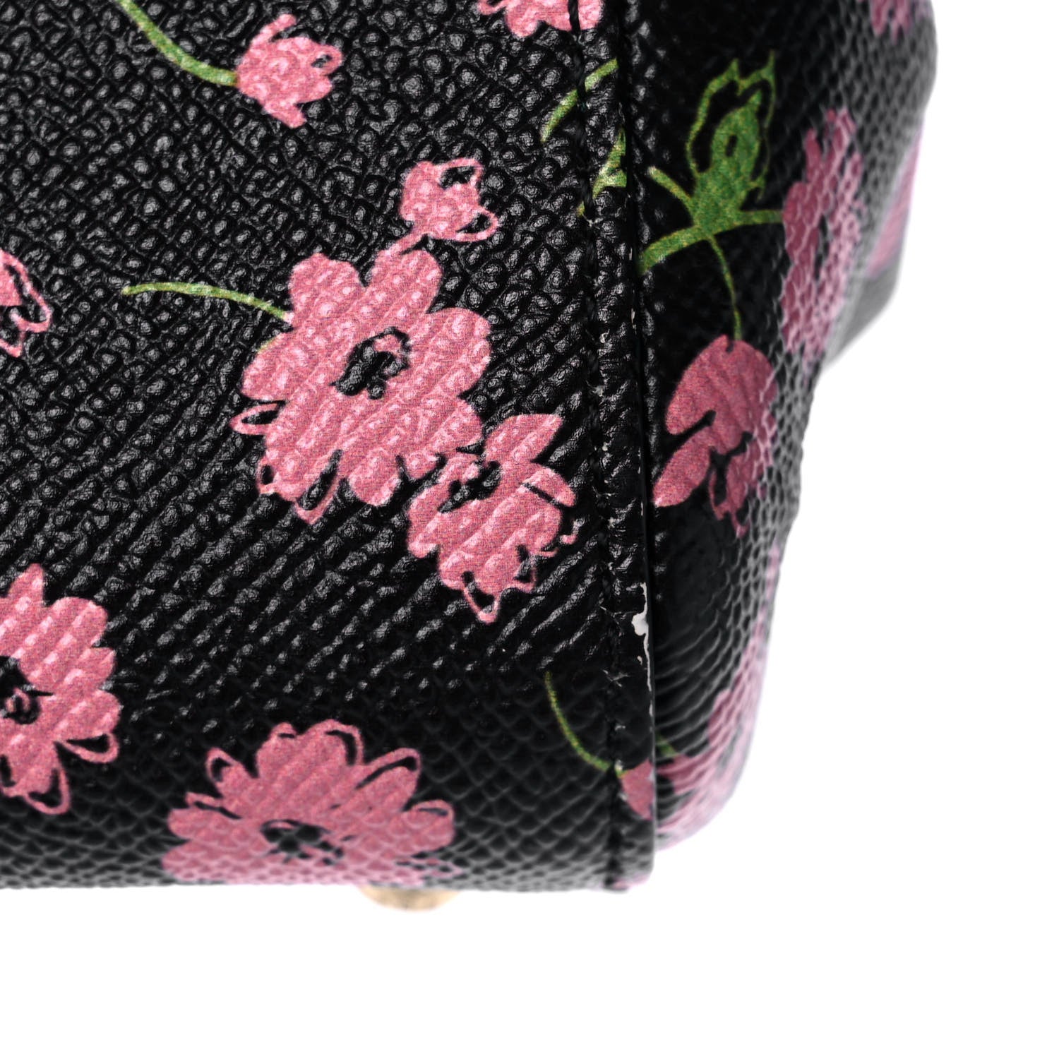 Dolce & Gabbana Dauphine Flower Print Medium Miss Sicily Satchel Black 18 of 20